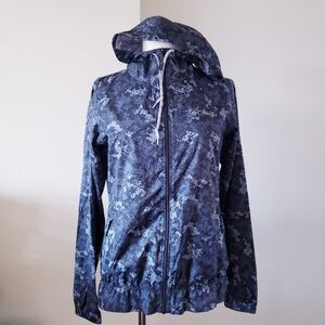 COLUMBIA Womens Camo Rain Shell W/Peplum  Hem - Grey Tones - XS